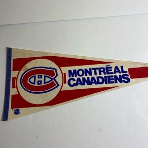 Vintage 80s NHL Montreal Canadians Pennant